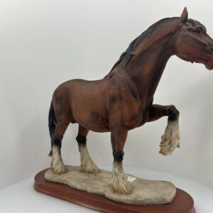 Vintage Beswick Hestefigur – Earth" Mat Brun Trækhest