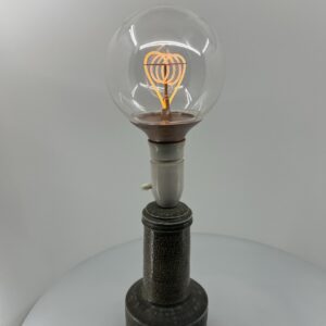 "Vintage stentøjslampe med stor glødepære, retro keramik bordlampe 1970erne" Kähler (Virker)