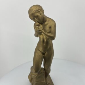 Kai Nielsen fra Kähler bronzefarvet keramikskulptur – "Eva med æblet" (1912)